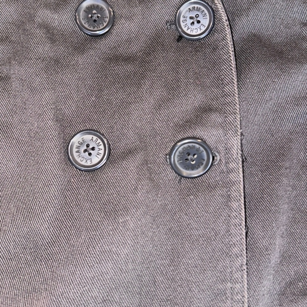 Armani Exchange Women’s Black Double Breasted Denim Blazer Jacket Size S - Picture 5 of 8